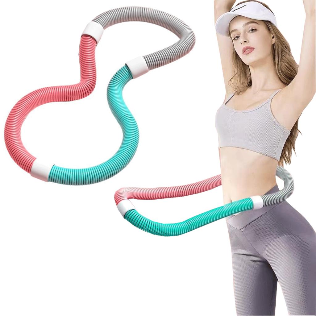 Bookwarm New Hula Hoop with Weights for Weight Belly Portable Hula Fat Muscle and Shaping and Chest Unisex Pink [2025 Arrival] 0.9kg Loss, Fitness,