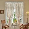 Nordic French Floral Fabric Wall Curtain