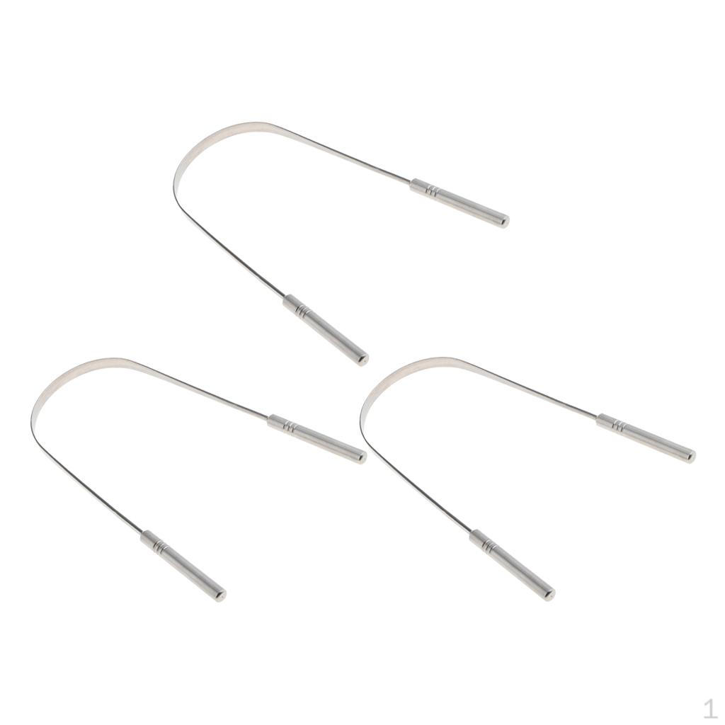 

3 шт. Скребок для языка многоразовый с резной ручкой для взрослых, очиститель от неприятного запаха изо рта