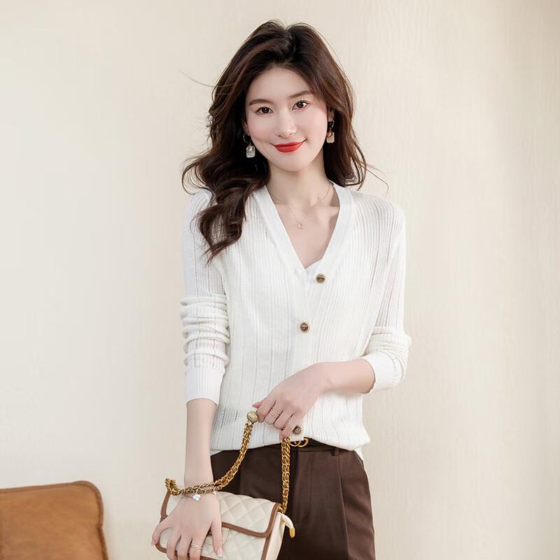 Yiliteng Women's Hollow-Out Knit Cardigan