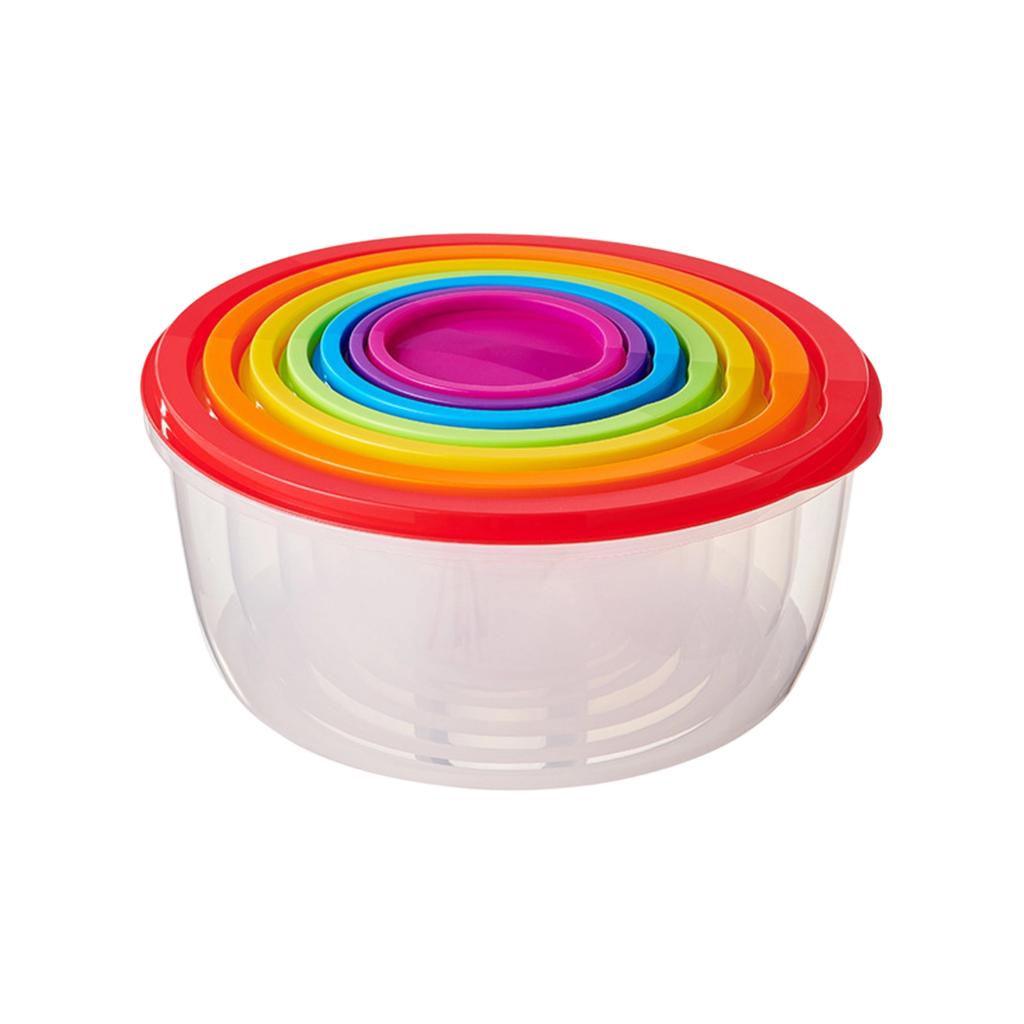 Airtight Food Storage Containers Set of 7 - Round, Rectangle, and Square Shapes for Kitchen Organization