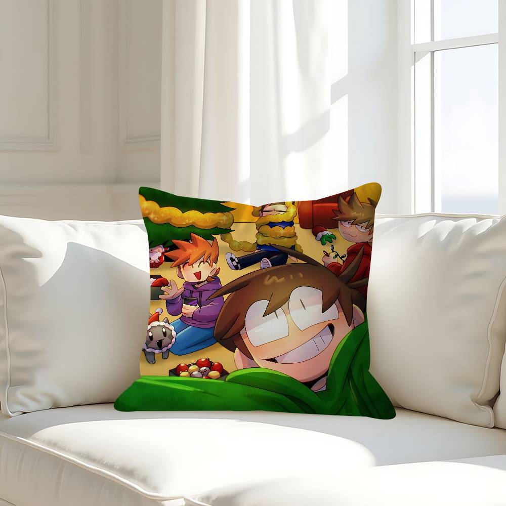 

Animated E-Eddsworld Cushion Cover Pillowcase Upholstery Sofa Throw Pillow Home Decor Pillowcas 16x16Inch