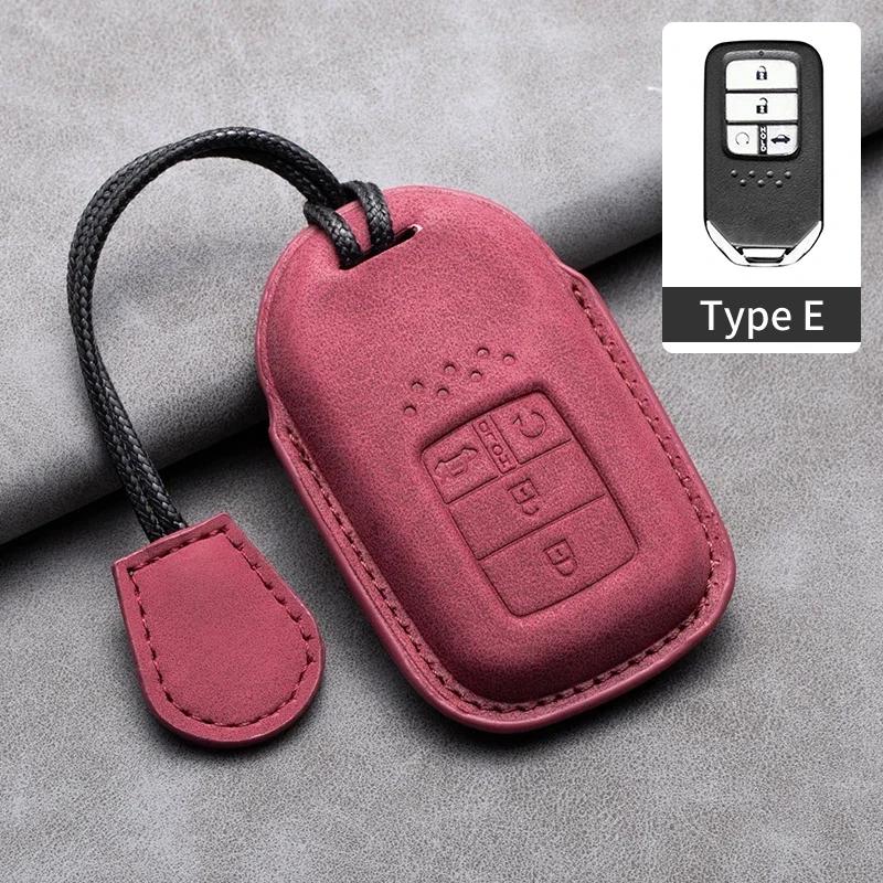 

Car Remote Key Case Cover for Honda Vezel City Civic Jazz BRV BR-V HRV Accord XRV URV fit Freed Leather Keychain Holder Shell