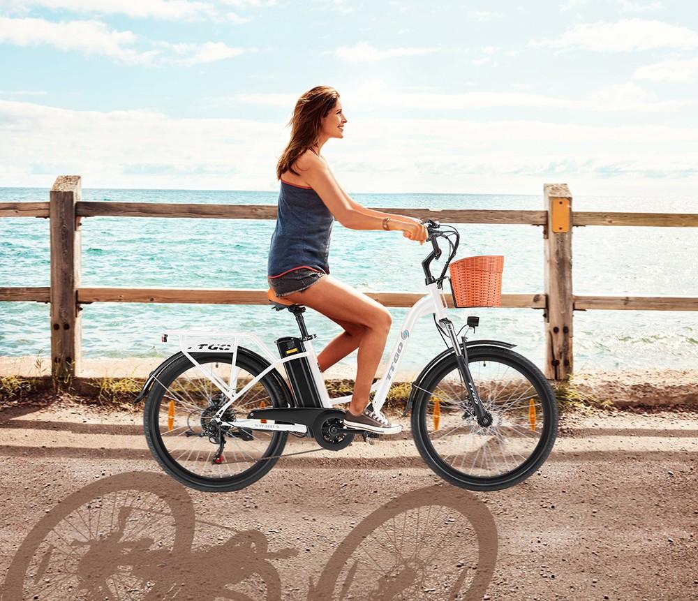 TTGO YY-26ST Electric Bike, 250W Motor, 36V 14.5AH Battery, 26*1.95-inch Tires, 25km/h Max Speed, 100km Max Range, Disc Brake