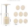 Mooncake Mold Plastic Hand-Pressure Cookie Stamps Flower Cherry Lion Pattern Plungers Pastry Decoration Tool Mid-Autumn Festival