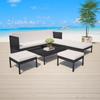 Day and Night - Day and Night Garden Furniture Set 6 Pieces and Black Synthetic Rattan Cushions