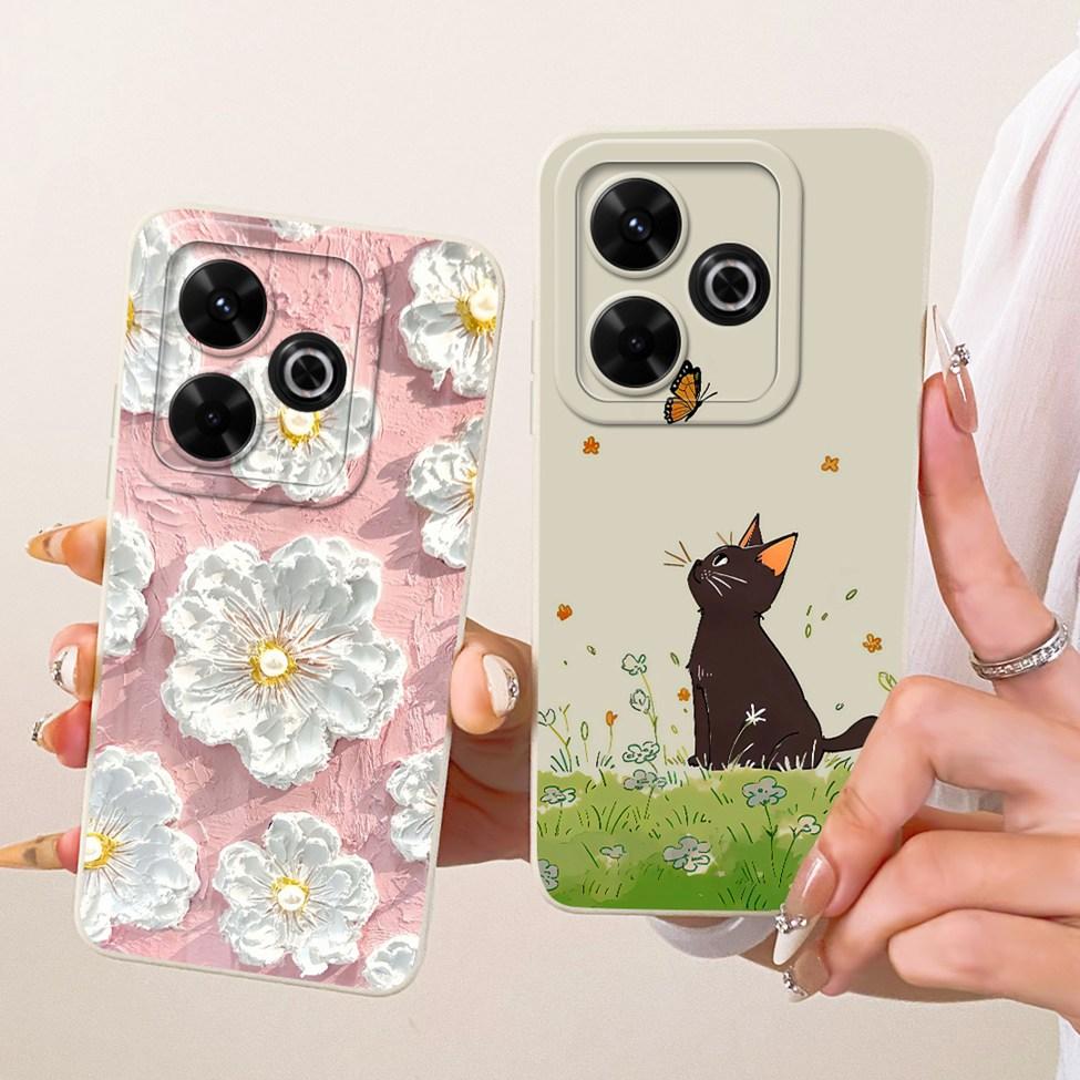 Casing For Redmi 13x 4G Cover Aesthetic Fashion Cartoon Cute Funny Painted Silicone Phone Case 2404ARN45A