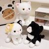 Kawaii Simulation Cat Pendent Car Key Plush Toys Soft Stuffed Kitten Animals Kids Girls Valentine's Day Gift