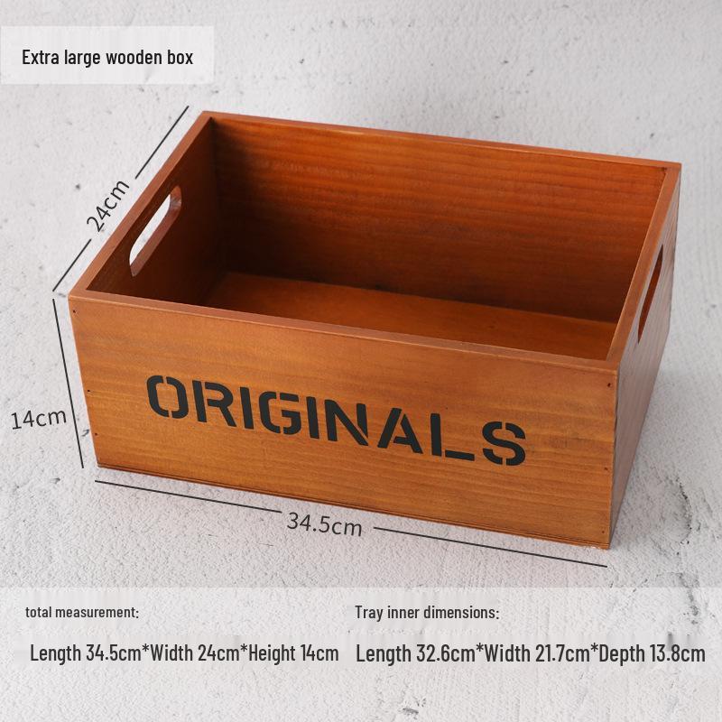 Wooden Desktop Storage Box: Raw Wood Tray & Cosmetics Lipstick Organizer