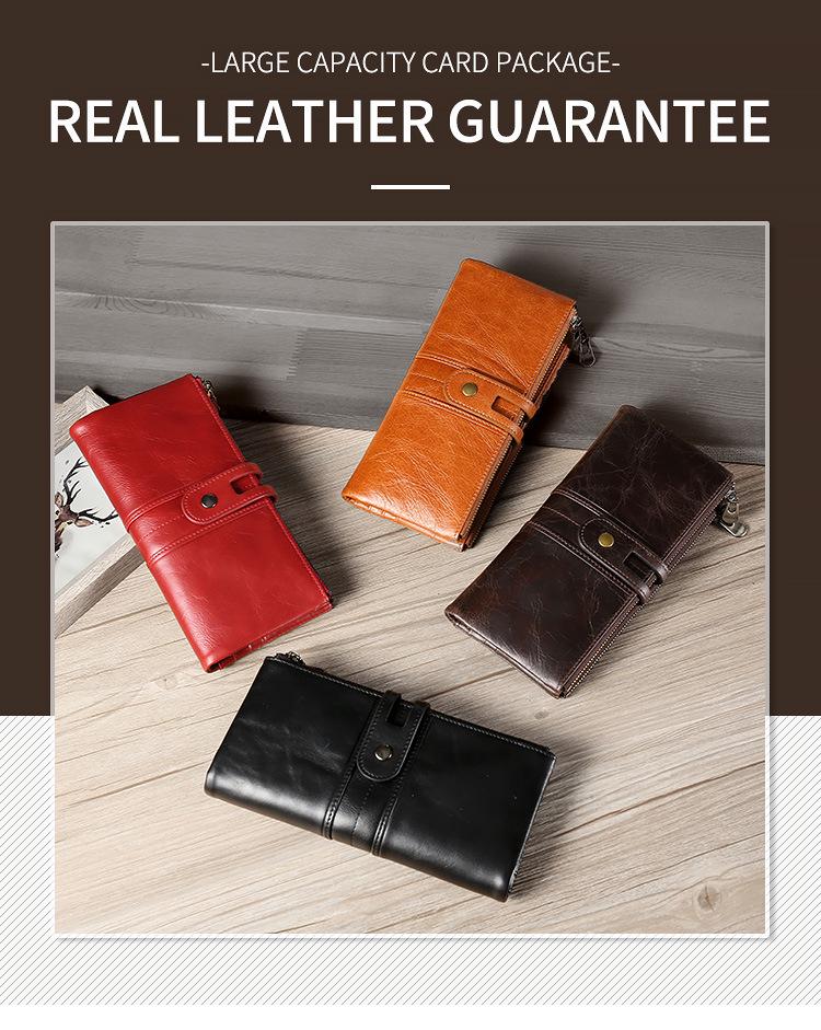 RFID Anti-Theft Pánská a dámská peněženka z pravé kůže & Klip na peníze