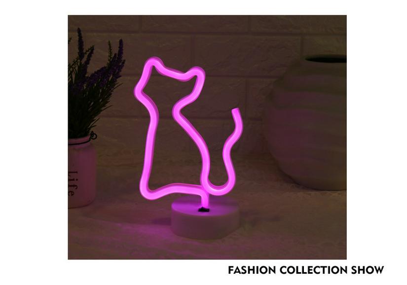 Heart-Shaped LED Neon Desk Lamp for Romantic Bedroom Decor