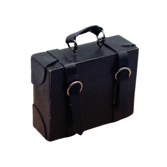 

Кукольный домик Yousheng, миниатюрный чемодан, деревянный портфель, украшение для сумки «сделай сам», масштаб 1/6 1/12, аксессуары для кукол, реквизит для фотосессии, микропейзажный декор чёрный