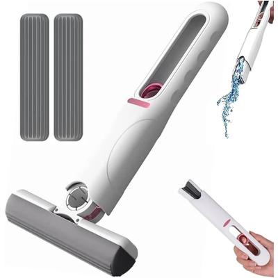 Portable Mini Self-squeezing Cleaning Mop, Wet and Dry, Miracle Mop Cleaning System, Suitable for Bathroom, Kitchen, Desktop, Glass, Living Room, Car
