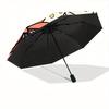 1pc Bow Pattern Automatic Folding Umbrella - 8-Rib Iron Frame, Windproof, Portable Sunshade with Plastic Handle for Travel & Outdoor Activit