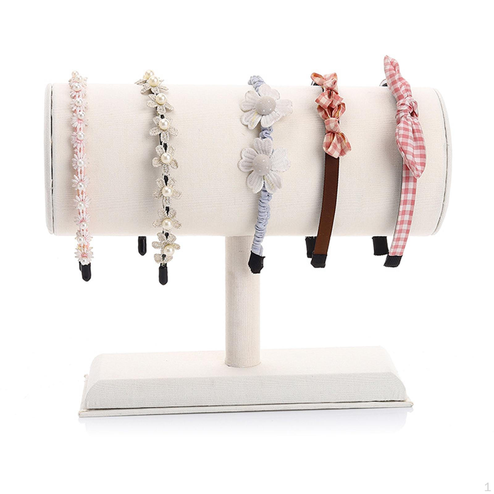 Headband Holder Organizer, Hair Band Ear Jewelry Accessories Display Stand,Hair Hoop linen