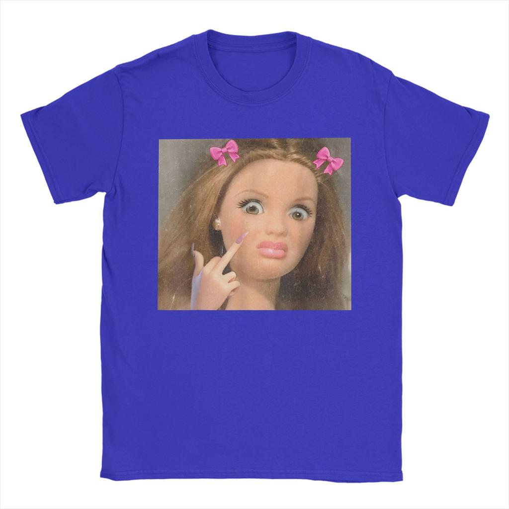 Summer Disgusting Doll Face Meme Novelty T Shirts Cotton Tshirt for Unisex YK Basic Pattern Short Sleeve Top Tees