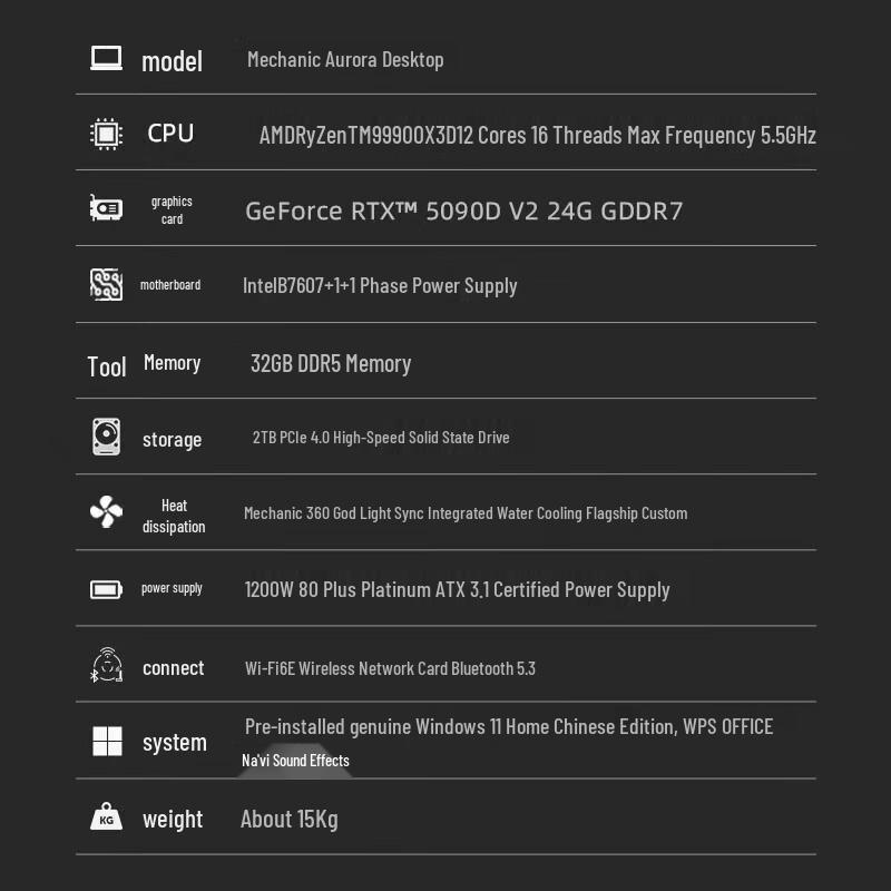 MACHENIKE Dawn High-Performance Desktop Workstation (CN Version)