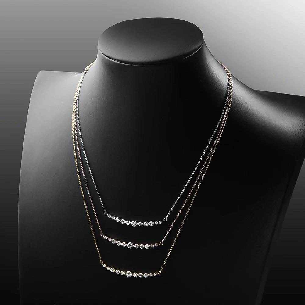 D color 1.1cttw 100% Full Moissanite Necklace Pendant For Women S925 Silver Lab Diamond Neck Chain Sparkling Wedding Fine Jewelry