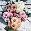 Rose Flower Artificial Wedding Hotel Restaurant Desktop Decoration Room Ornament