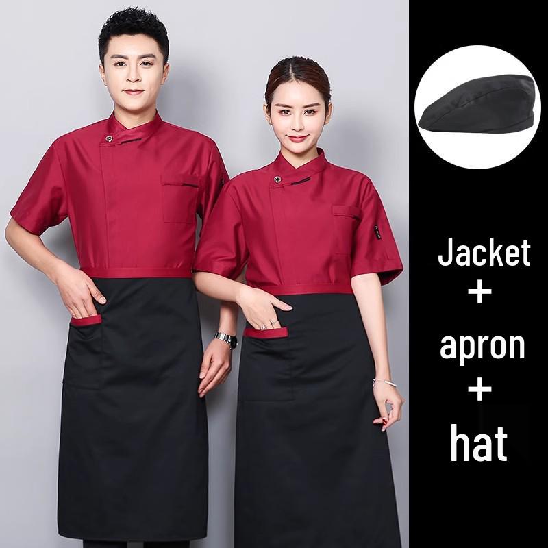 Set uniforme da chef: Opzioni a manica lunga e corta per Autunno/Inverno, Ideali per le cucine di Hotel e Ristoranti.