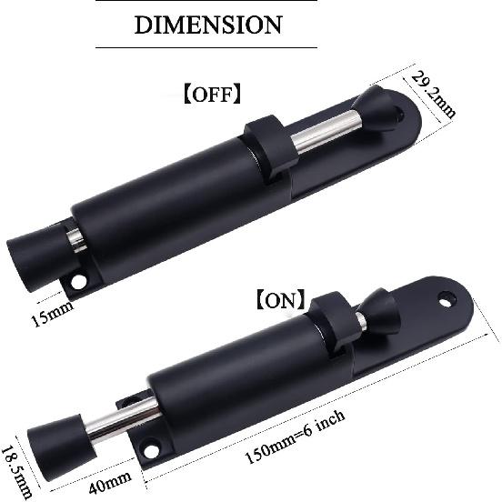 Kickdown Door Stop 2-Pack Easy Step Door Stopper Spring Loaded Telescopic Step On/Off Door Stopper Rubber Adjustable Heavy Duty Door Locks Holder