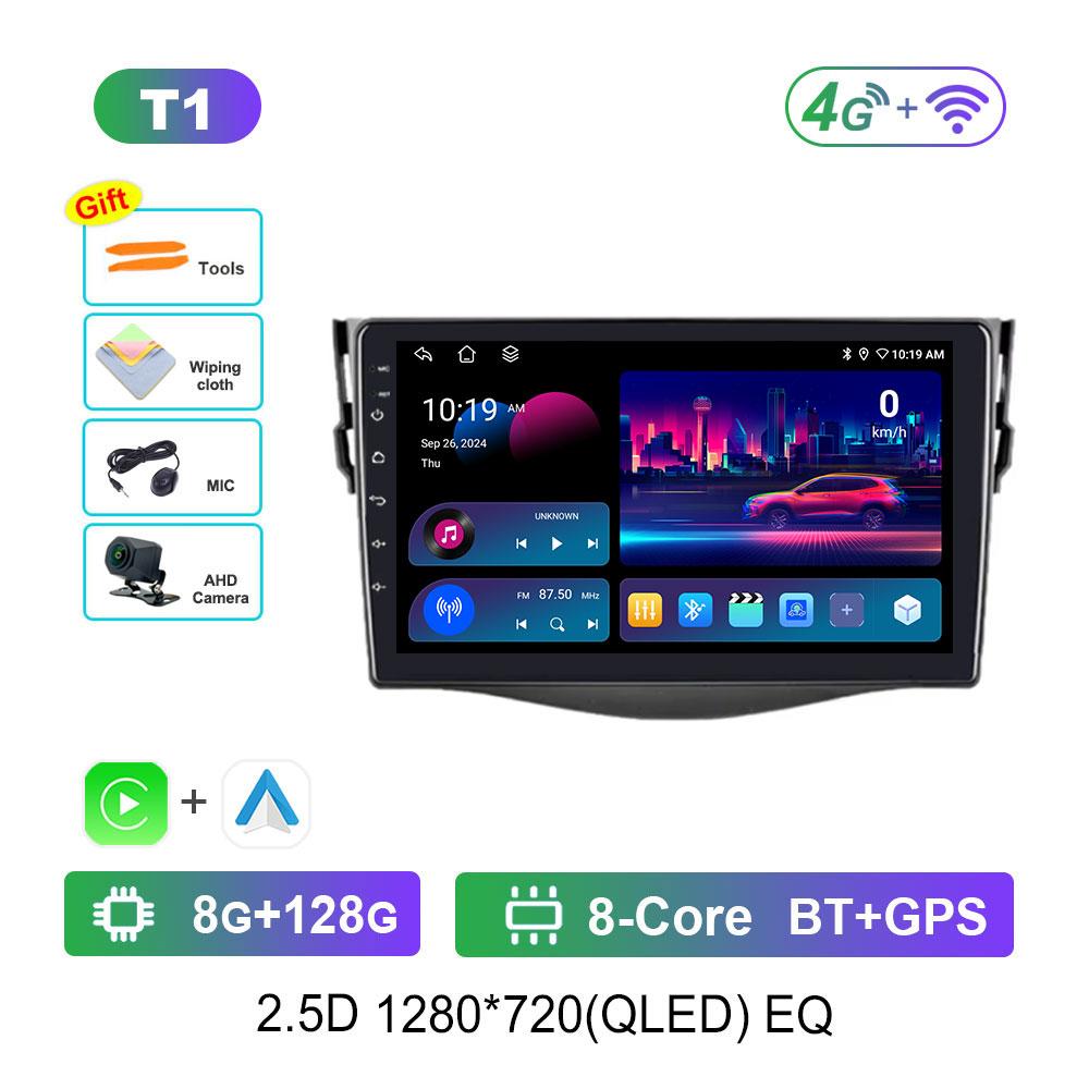 Car Video Multimedia Player DSP Stereo for Toyota RAV4 Rav 4 2005 - 2013  Android 14 GPS Navi WiFi IPS Screen 4G Bluetooth