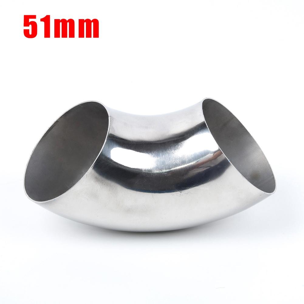 Stainless Steel 304 1.5D Bending Radius Exhaust Elbow 90 Degree Pipe Fitting for Automotive Exhaust and Intake Pipes 34-102mm