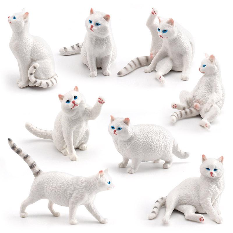 Cross-Border Mini Pet Cat Simulation Model: Orange, Fat, British Shorthair, Farm Cats Decoration Ornament
