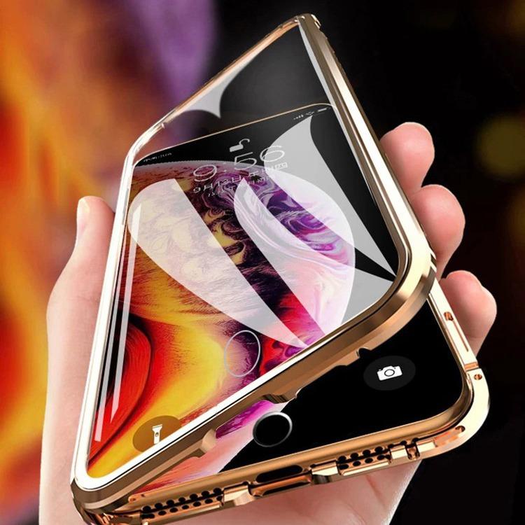 Suitable for Samsung S25plus Double Sided Magneto Mobile Phone Case Note20 Metal S24 Protective Case A16A53 Glass