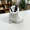 One-piece Molded Box Storage Box, 3D Printed One-Piece Molding Dried Flower Vase, High-Heeled Smooth Curved Surface Boot Pen Holder, Desktop Organizer