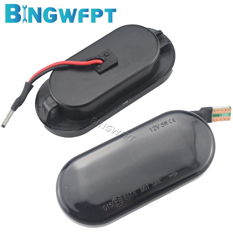 1Pair Dynamic Flowing LED Side Marker Turn Signal Light For VW Transporter T5 Polo Golf 3 4 Passat B5 Sharan Lupo Bora Multivan