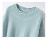 Women's Thickened Cashmere Loose Knit Sweater with Vertical Stripes and Hollow Round Neck - Autumn/Winter 2025 Collection
