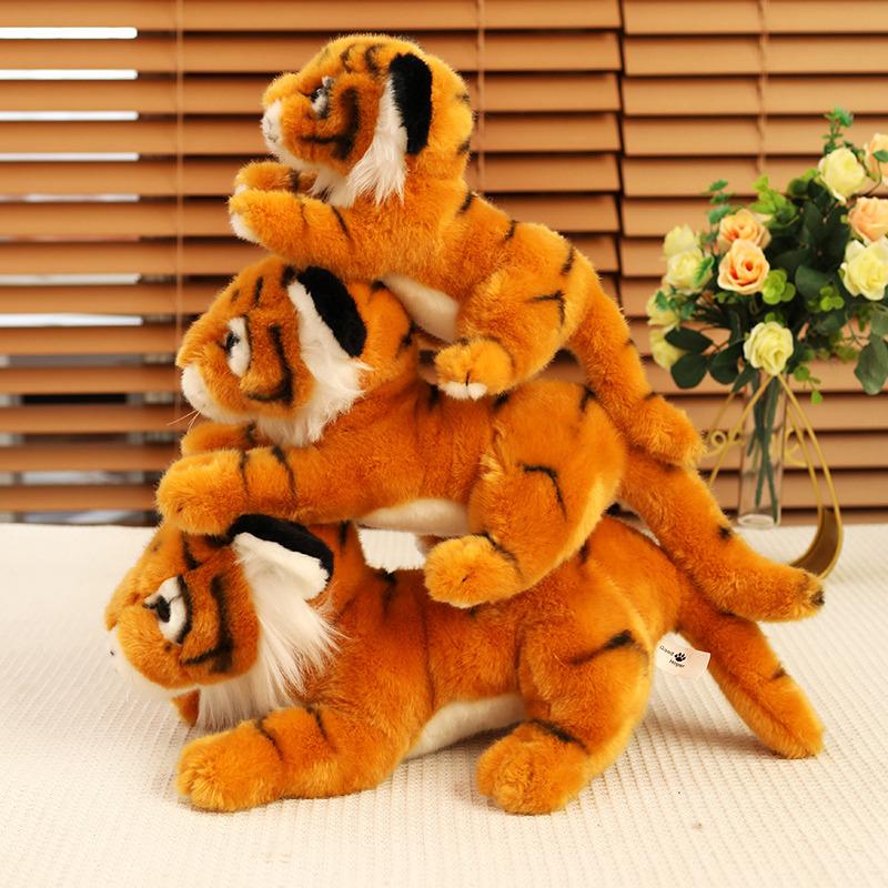 Simulation Baby Get Down Tiger Plush Toy Stuffed Soft Wild Animal Forest Tiger Pillow Dolls for Kids Boys Birthday Gift Valentin