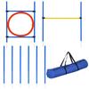 Dog Agility Training Obedience Jump Hurdle 6 Weave Pole Training Hoop Set New