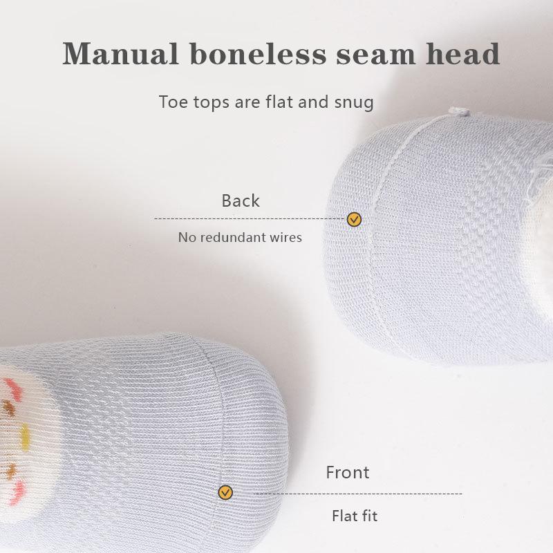 3 Pairs/Lot Baby Socks Summer Thin Baby Floor Socks Non-Slip Kids Socks Cute Cartoon Mesh Newborn Socks For Boys And Girls