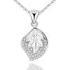 Fully Diamond Leaf Necklace Jewelry for Women Versatile High-end Collarbone Chain