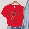 Dandelion Chicken Print Summer T-shirts For Women Casual T-shirts O Neck Short-sleeved T-shirts Fashion Tshirt