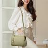 Lychee pattern metal lock small square bag crossbody shoulder bag