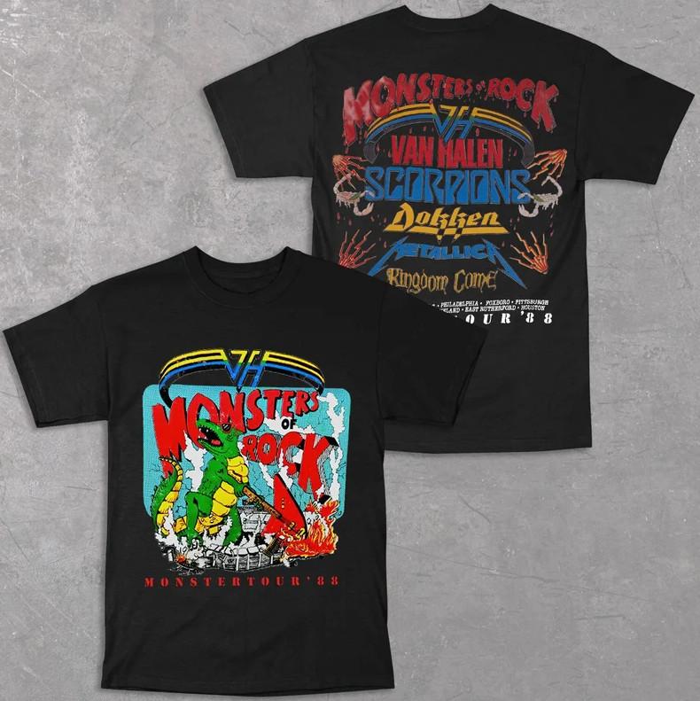 

Vintage 80 s Monster of Rock T-Shirt, Monster of Rock Tour Concert T-Shirt 4XL