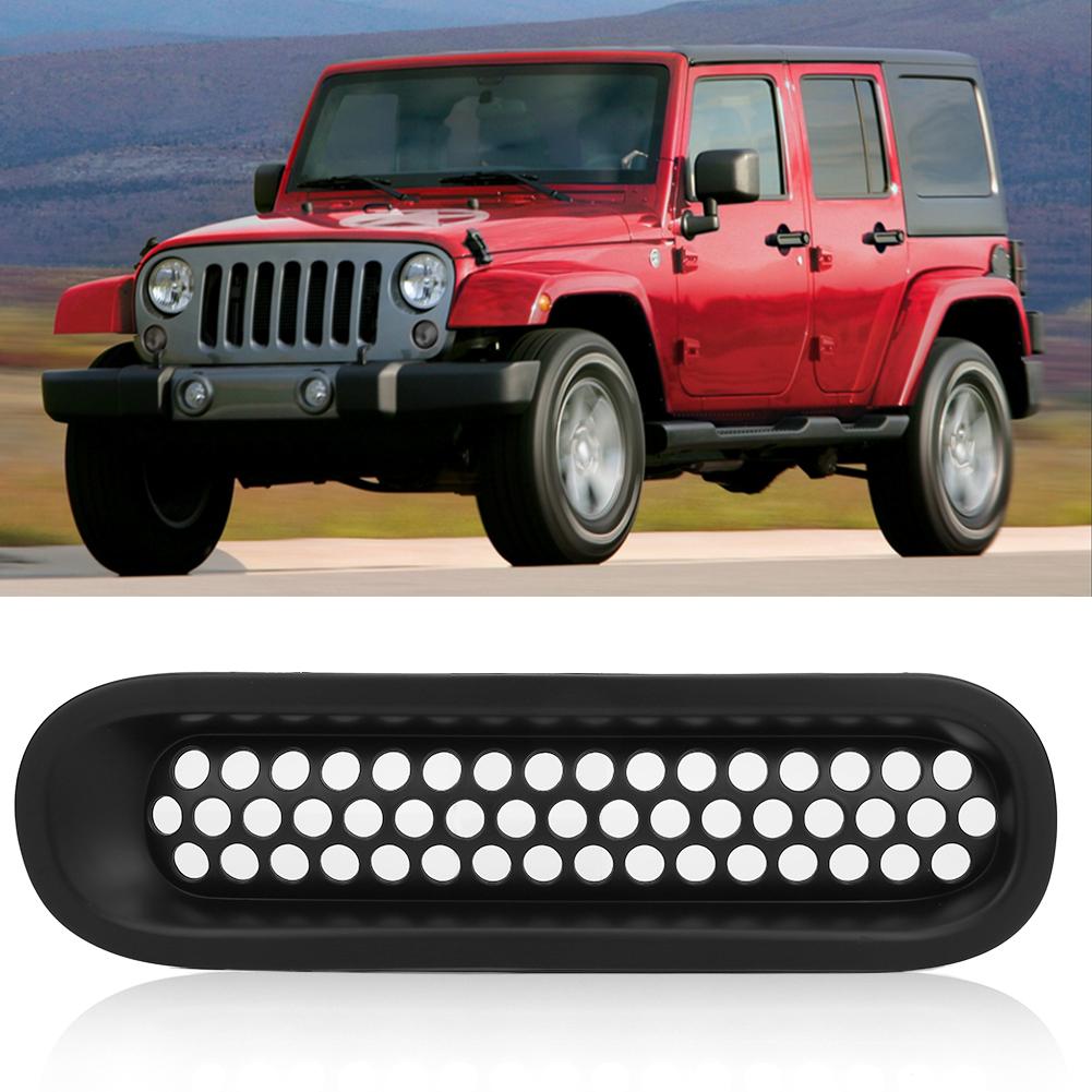 7 Stück Aufsteckbare Frontgittereinsätze Passend für Jeep JK Wrangler 2007 2015