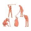 5Pcs 1:87 Golf Miniature Figures Diorama Ornaments Photography Props Tiny DIY Projects Mini Models