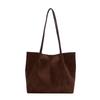 Suede bag women's large capacity autumn and winter retro shoulder mother and child bag commuter tote bag
