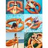 Thickened 140cm Inflatable Swim Ring Float For Adults In Coffee Color