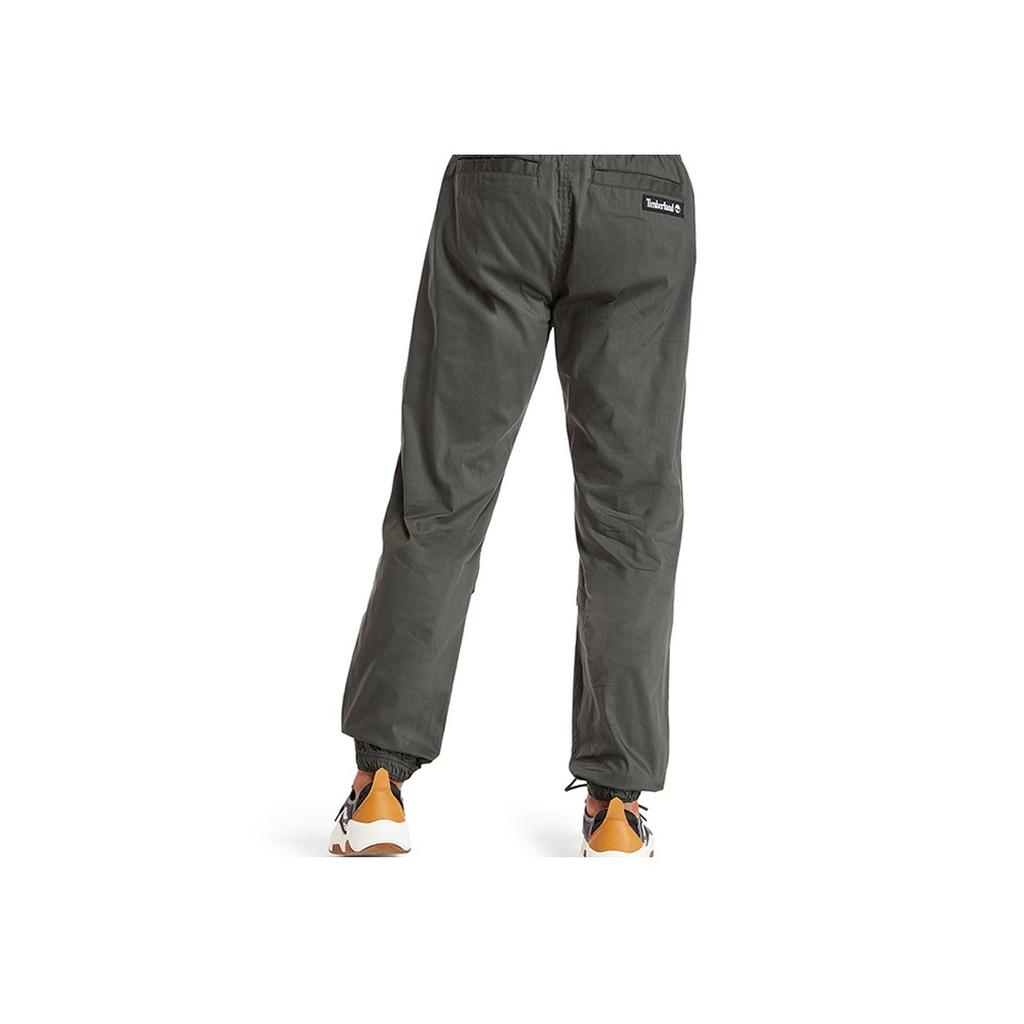 Timberland Logo Solid Color Casual Drawstring Tapered Pants Men Pants Mud A1O96P01