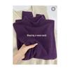 Women's Slim-Fit Semi-High Neck Knit Long-Sleeve Top for Autumn and Winter