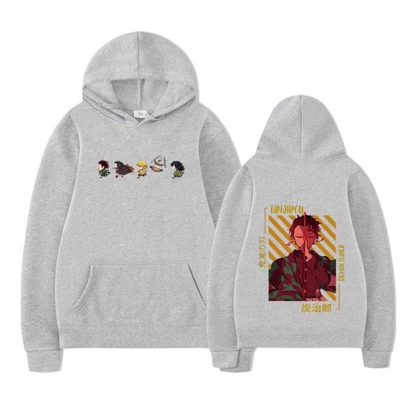 Autumn Anjuro Bakugou Hoodies Men Women Fashion High Street Sweatshirts Vintage Pullovers Tanjiro Hoodie Oversized Tops