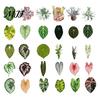 Plant Home Decor 3D Tropical Plants Refrigerator Magnet, Acrylic Green Decorative Fridge Metal Surface Magnet Memo Notes Photo Holder for Kitchen