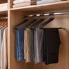 Set of 10 Trouser Hangers Leaves No Prevents Shape for Suits and Business Wear - Non-Slip, Marks, Deformation, Sturdy, Men's (Black)