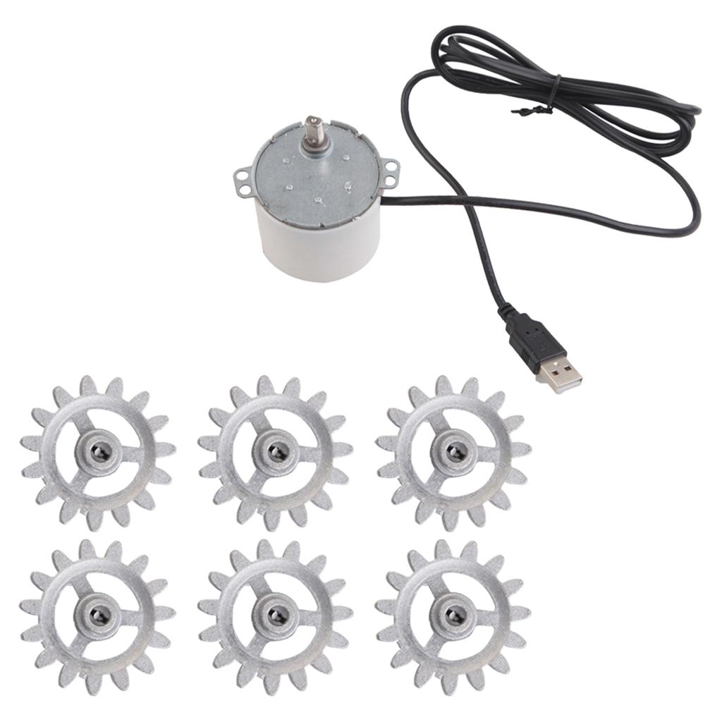 5-Piece Rotisserie Kit with USB Cable for Barbecue Mounting