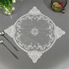 Mesh Embroidered Kitchen Bar Table Mat Tea Set Coffee Cup Cover Christmas Wedding Party Decoration